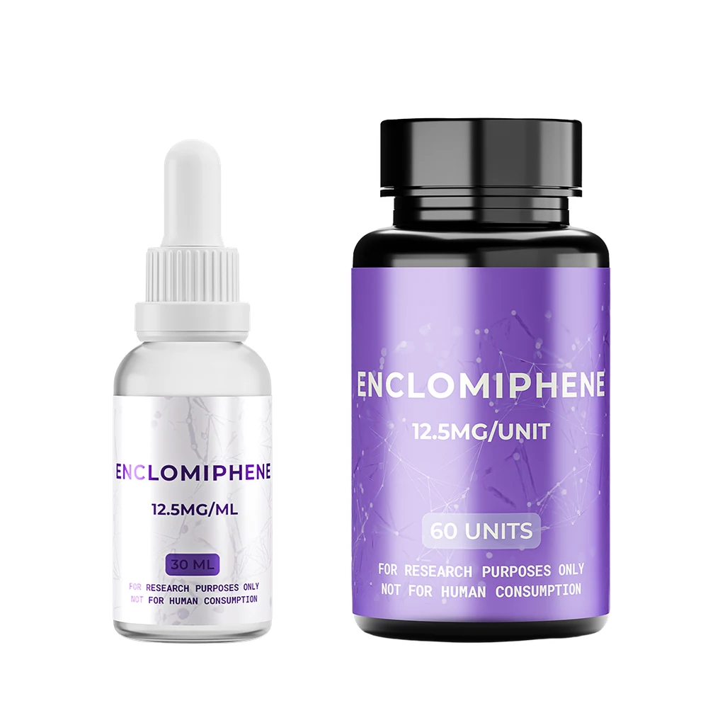 Enclomiphene research compound vial